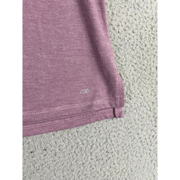 Pink V-Neck Lightweight Performance Tee Short Sleeve Polyester Shirt Women S - Picture 4 of 8